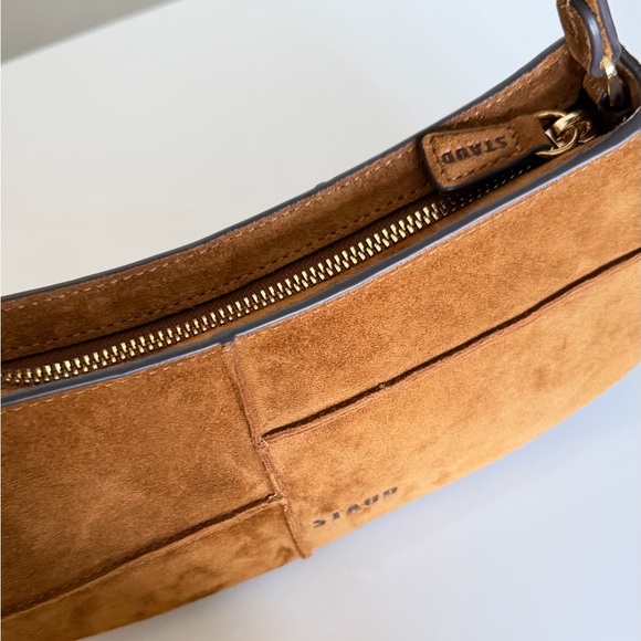 Tan Leather suede shoulder bag - Picture 3 of 12